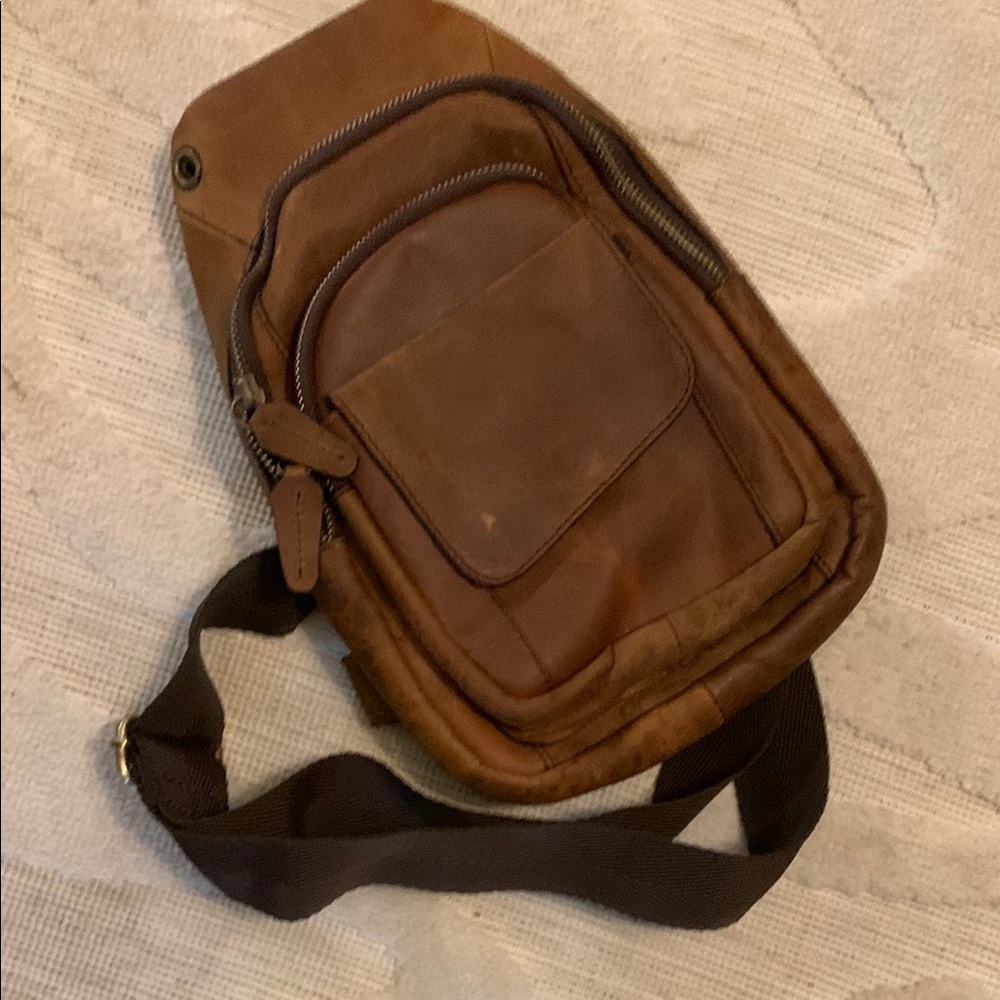 Brown Leather Men's Bag